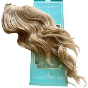 Halocouture Halo Hair Extensions 16 inch Original F112 Warm Blonde w/ Highlights